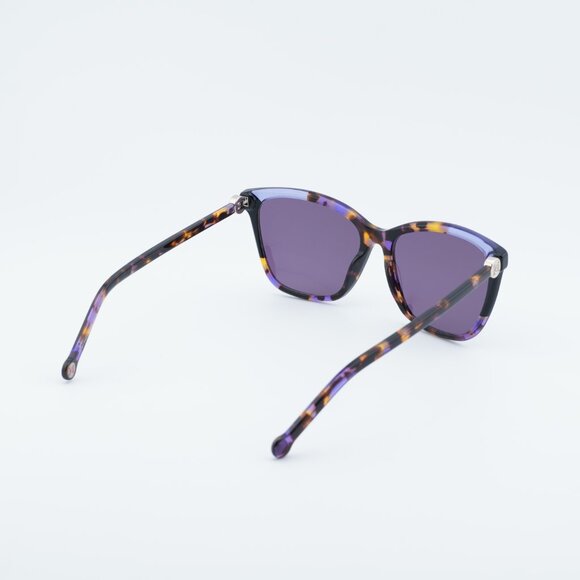 Carolina Herrera CH0052/S 0F0T UR Sunglasses Havana Square Frame, Violet Lenses - Picture 5 of 11
